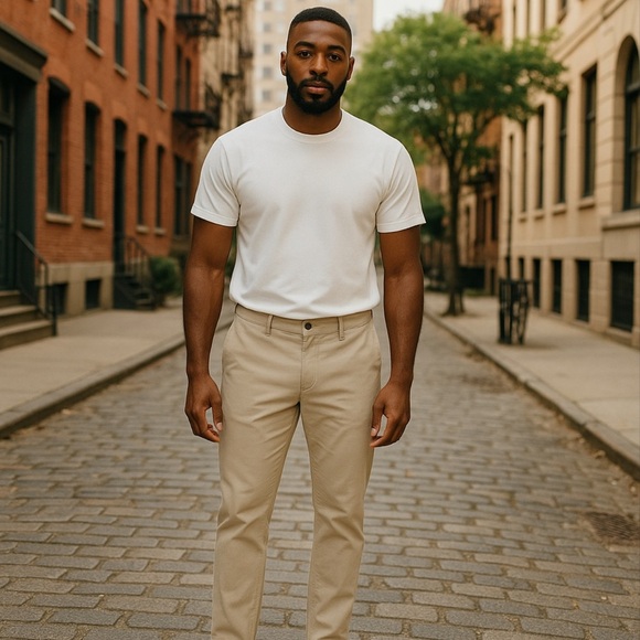 Dockers by Levi's Men's Athletic Fit Khaki Pants Size 30x32 Flat Front - Picture 1 of 5